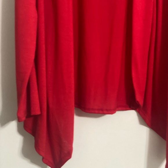 Vibrant Red Women's Cardigan - Picture 2 of 5